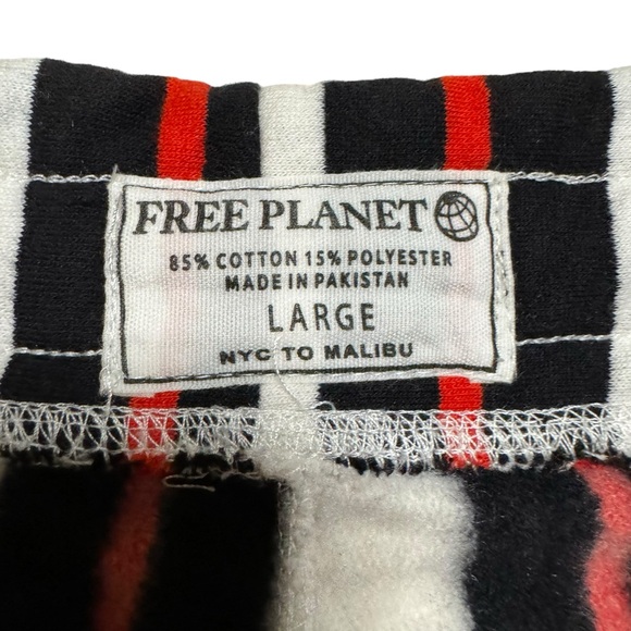Free Planet Men's Striped Sweat Shorts Size Large - Picture 5 of 8